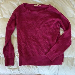 loft cranberry sweater